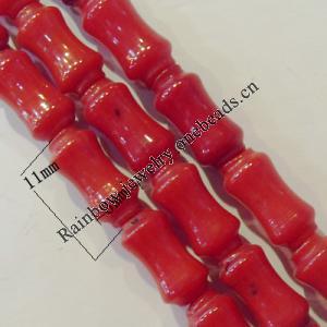 Coral Beads，Size:about 11x6mm Hole:0.1mm, Sold by Kg 