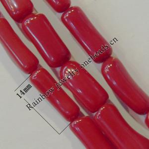 Coral Beads，Size:about 14x4mm Hole:0.1mm, Sold by Kg