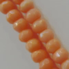 16-Inch Coral Beads，Faceted Round  Size:about 4.5mm Hole:0.1mm, Sold by Strand