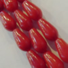 16-Inch Coral Beads，Teardrop Size:about 9.5x5mm Hole:0.1mm, Sold by Strand