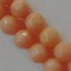 16-Inch Coral Beads，Faceted Round Size:about 4mm Hole:0.1mm, Sold by Strand