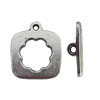 Clasp Zinc Alloy Jewelry Findings Lead-free, Loop:18x21mm, Bar:21x5mm Big Hole:2mm Small Hole:1.5mm, Sold by Bag