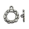 Clasp Zinc Alloy Jewelry Findings Lead-free, Loop:18x21mm, Bar:16x5mm Big Hole:2mm Small Hole:1mm, Sold by Bag