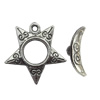 Clasp Zinc Alloy Jewelry Findings Lead-free, Loop:22x22mm, Bar:17x8mm Big Hole:1.5mm Small Hole:1mm, Sold by Bag