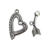 Clasp Zinc Alloy Jewelry Findings Lead-free, Loop:16x25mm, Bar:23x9mm Big Hole:1mm, Sold by Bag