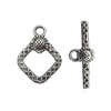Clasp Zinc Alloy Jewelry Findings Lead-free, Loop:16x20mm, Bar:25x3mm Big Hole:3mm Small Hole:2mm, Sold by Bag