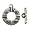 Clasp Zinc Alloy Jewelry Findings Lead-free, Loop:16x19mm, Bar:15x5mm Hole:2mm, Sold by Bag