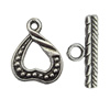Clasp Zinc Alloy Jewelry Findings Lead-free, Loop:13x17mm, Bar:19x3mm Big Hole:3mm Small Hole:1mm, Sold by Bag