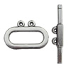 Clasp Zinc Alloy Jewelry Findings Lead-free, Loop:22x15mm, Bar:32x4mm Hole:1mm, Sold by Bag
