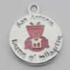 Pendant Zinc Alloy Enamel Jewelry Findings Lead-free, 24x19mm Hole:2mm, Sold by Bag