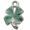 Pendant Zinc Alloy Enamel Jewelry Findings Lead-free, 15x10mm Hole:2mm, Sold by Bag