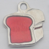 Pendant Zinc Alloy Enamel Jewelry Findings Lead-free, 20x18mm Hole:2mm, Sold by Bag