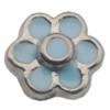 Connector Zinc Alloy Enamel Jewelry Findings Lead-free, Flower 9mm Hole:0.5mm, Sold by Bag