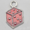 Pendant Zinc Alloy Enamel Jewelry Findings Lead-free, 15x10mm Hole:2mm, Sold by Bag