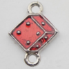 Connector Zinc Alloy Enamel Jewelry Findings Lead-free, 16x13mm Hole:2mm, Sold by Bag