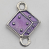 Connector Zinc Alloy Enamel Jewelry Findings Lead-free, 16x13mm Hole:2mm, Sold by Bag