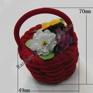 Jewelry Box for Rings, Flower Basket 70x49mm, Sold by Box 