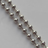 Iron Ball Bead Chains, Lead-free, Bead:4.5mm, Sold by Group