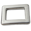 Jewelry findings, CCB plastic Jumprings platina plated, Rectangle 31x24mm Hole:1.5mm, Sold by Bag