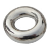 Jewelry findings, CCB plastic Donut platina plated, 29x22mm, Sold by Bag