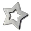 Jewelry findings, CCB plastic Beads platina plated, Star 26mm Hole:2mm, Sold by Bag