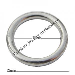 Jewelry findings, CCB plastic Donut platina plated, 25x19mm, Sold by Bag