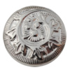 Jewelry findings, CCB plastic Beads platina plated, Flat Round 21mm Hole:1.5mm, Sold by Bag