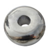 Jewelry findings, CCB plastic European style Beads platina plated, 25mm Hole:6mm, Sold by Bag