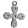 Jewelry findings, CCB plastic Pendant platina plated, Cross 29x25mm Hole:2.5mm, Sold by Bag
