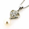 Sterling Silver Pendant/Charm with Pearl, 25x10mm, Sold by PC