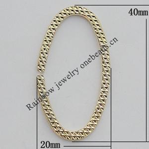 Iron Jumprings, Lead-Free Split, Oval 40x20mm, Sold by Bag