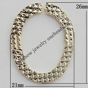 Iron Jumprings, Lead-Free Split, 26x21mm, Sold by Bag
