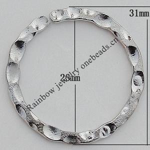 Iron Jumprings, Lead-Free Split, Outside diameter:31mm, Inside diameter:26mm, Sold by Bag