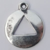Pendant Zinc Alloy Jewelry Findings Lead-free, 17x14mm Hole:1mm, Sold by Bag