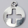 Pendant Zinc Alloy Jewelry Findings Lead-free, 17x14mm Hole:1mm, Sold by Bag