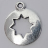 Pendant Zinc Alloy Jewelry Findings Lead-free, 17x14mm Hole:1mm, Sold by Bag