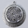 Pendant Zinc Alloy Jewelry Findings Lead-free, 37x33mm Hole:2mm, Sold by Bag