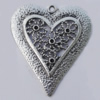 Pendant Zinc Alloy Jewelry Findings Lead-free, 40x35mm Hole:2mm, Sold by Bag