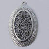 Pendant Zinc Alloy Jewelry Findings Lead-free, 43x27mm Hole:2mm, Sold by Bag