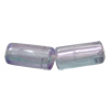 Dichroic Plastic Beads, Tube 9x4mm Hole:1mm, Sold by Bag