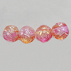 Dichroic Plastic Beads, Flower 6mm Hole:1mm, Sold by Bag