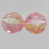 Dichroic Plastic Beads, Faceted Round 8mm Hole:1mm, Sold by Bag