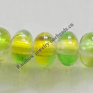 Dichroic Plastic Beads, Rondelle 6mm Hole:1mm, Sold by Bag