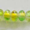 Dichroic Plastic Beads, Rondelle 6mm Hole:1mm, Sold by Bag