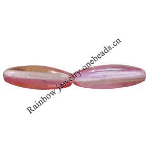 Dichroic Plastic Beads, Oval 12x4mm, Sold by Bag