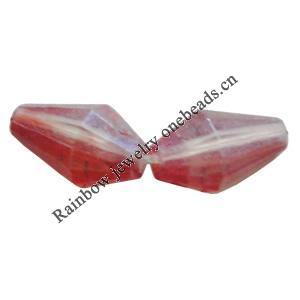 Dichroic Plastic Beads, Bicone 12x7mm Hole:1.5mm, Sold by Bag