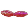 Dichroic Plastic Beads, Faceted Oval 12x6mm Hole:1mm, Sold by Bag
