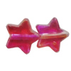 Dichroic Plastic Beads, Star 8mm Hole:1mm, Sold by Bag