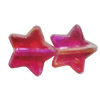 Dichroic Plastic Beads, Star 10mm Hole:1mm, Sold by Bag