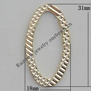 Iron Jumprings, Lead-Free Split, Oval 31x18mm, Sold by Bag